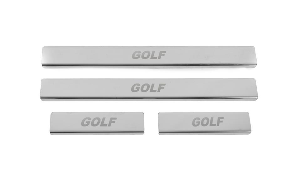 Volkswagen Golf 5 2003-2009 Carmos V2 Stainless Steel Door Sill Protectors (4 pcs) Image