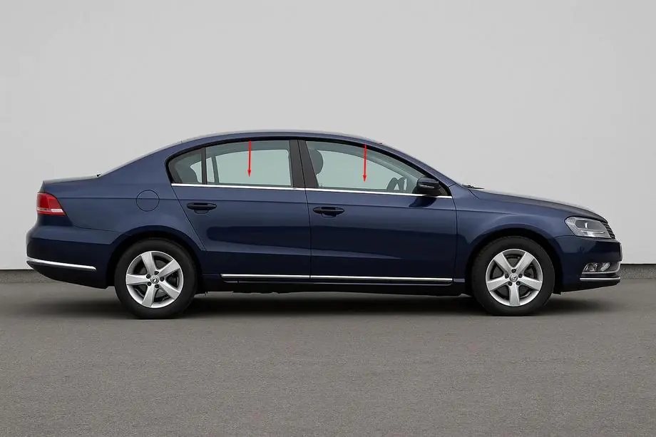 Volkswagen Passat B7 2012-2015 Window Trim SD/SW Stainless Steel Image