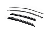 Renault Clio V 2019- Window deflectors with chrome trim (4 pcs, Niken) photo 2