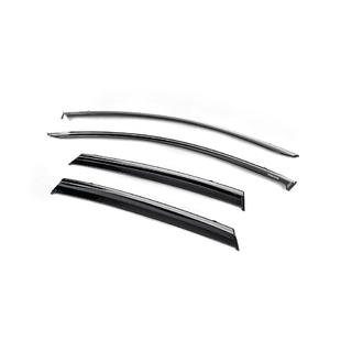 Window deflectors with chrome trim (4 pcs, Niken) Renault Clio V 2019- photo 2