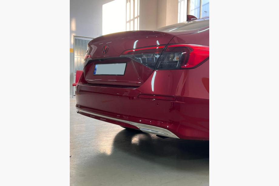 Honda Civic Sedan 2021- Rear Bumper Protector Stainless Steel (Sedan) Photo 3