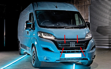 Fiat Ducato 2006-2025 Front Grille Trim Covers 2022+ (3 pcs, Stainless Steel) photo 1