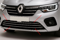 Renault Kangoo/Express 2021- Bumper Grille Trim Covers (3 pcs, Stainless Steel) photo 1