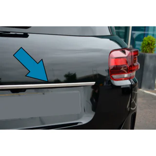 Chrome trim above license plate (stainless steel)