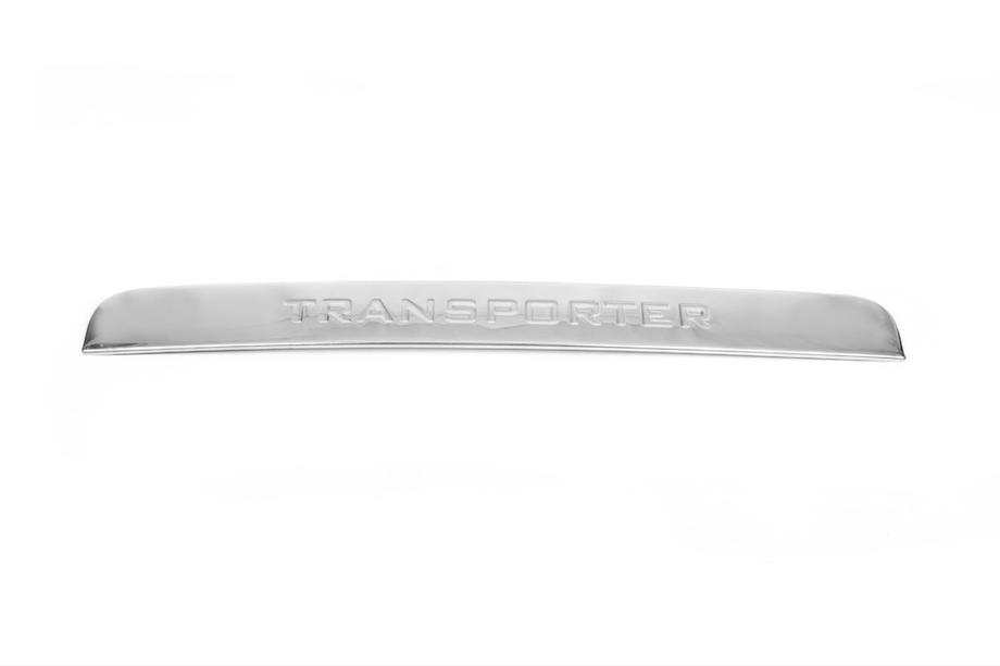 Volkswagen T5 Transporter 2003-2010 Chrome trim above license plate for tailgate (with lettering, stainless steel) OmsaLine - Italian Stainless Steel Photo 2
