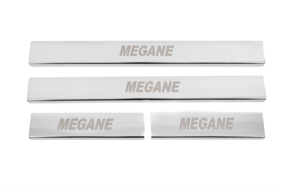 Renault Megane IV 2016-2025 Carmos V2 Stainless Steel Door Sill Protectors (4 pcs) Image