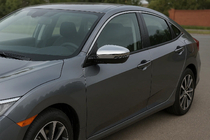 Honda Civic Sedan 2021- Mirror Covers (2 pcs, Stainless Steel) photo 1