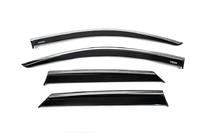 Volkswagen T-Roc 2017-2025 Window Deflectors with Chrome Trim (4 pcs, Niken) photo 1