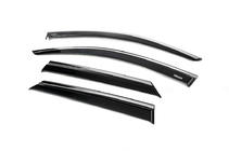 Volkswagen T-Roc 2017-2025 Window Deflectors with Chrome Trim (4 pcs, Niken) photo 2