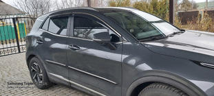 Kia Sportage 2021- Window wind deflectors with chrome trim Niken (for SWB, 4 pcs) photo 4