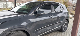 Kia Sportage 2021- Window wind deflectors with chrome trim Niken (for SWB, 4 pcs) photo 3