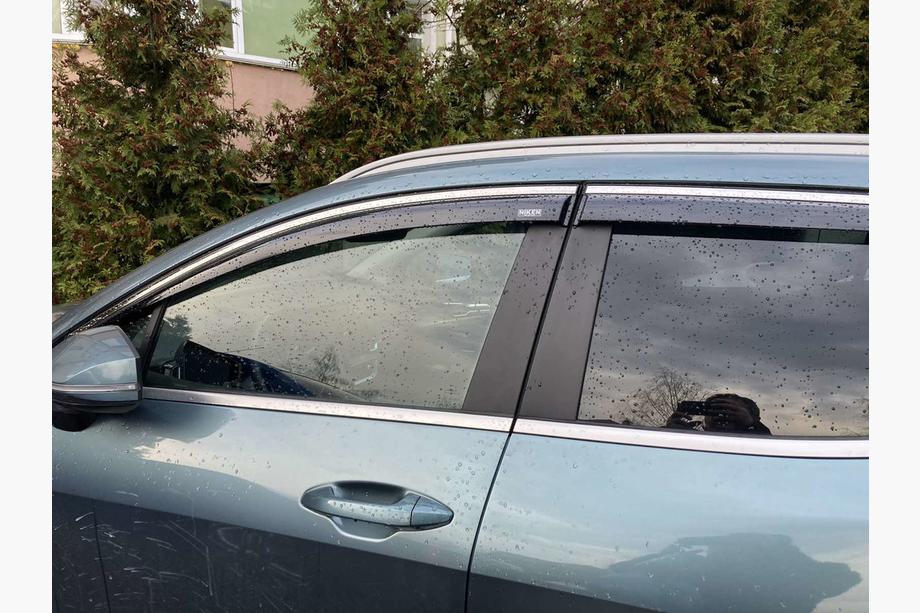 Kia Sportage 2021- Window wind deflectors with chrome trim Niken (for SWB, 4 pcs) Image