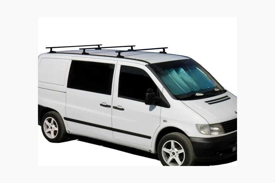 Mercedes Vito W638 1996-2003 Roof rack cross bars black Kenguru (3 pcs) Image