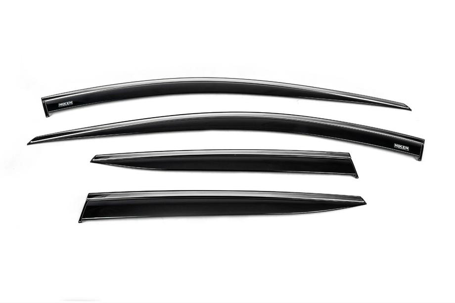 Universal Niken Window Deflectors with Chrome (4 pcs) Image