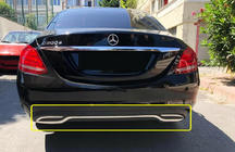 Mercedes C-class W205 2014-2021 Rear Bumper Protector Trim V1 Stainless Steel photo 1