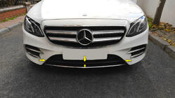 Mercedes E-class W213 2016-2023 Chrome strip for front bumper 2016-2020 (stainless steel) photo 2