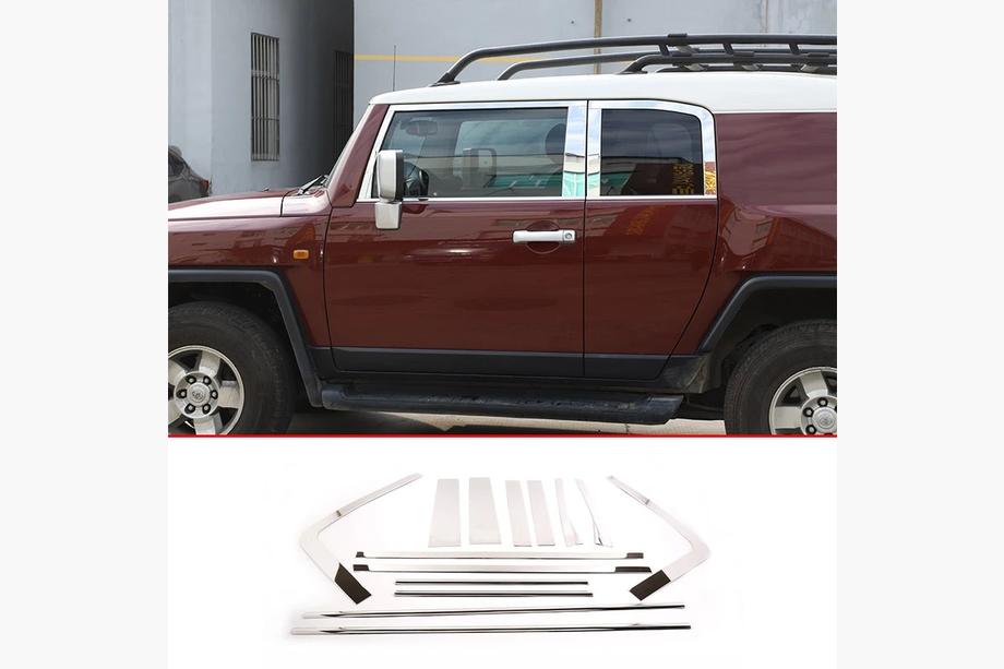 Toyota FJ Cruiser 2006-2022 Window Trim Set Stainless Steel 16pcs Photo 13