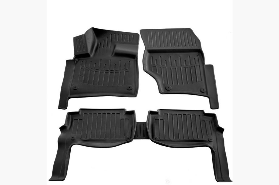 Audi Q7 2005-2015 Stingray 3D Rubber Floor Mats (5 pcs, Polyurethane) Image