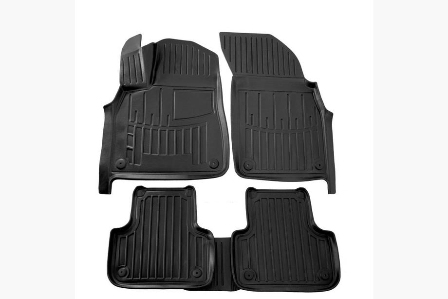 Audi Q7 2015–2026 Stingray 3D Rubber Floor Mats (5 pcs, Polyurethane) Image