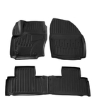 Ford S-Max 2007-2014 Floor Mats Stingray 3D (OWAL Clips) (4 pcs, Polyurethane) photo 1