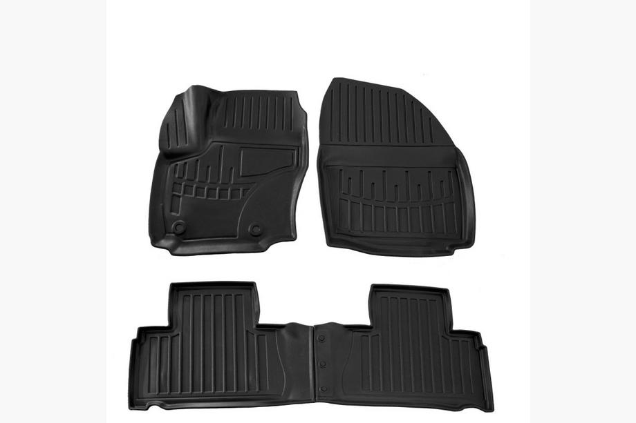Ford S-Max 2007-2014 Floor Mats Stingray 3D (OWAL Clips) (4 pcs, Polyurethane) Image