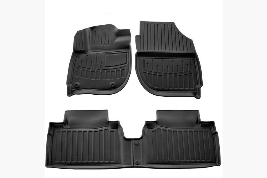 Dongfeng M-NV 2020- Stingray 3D Rubber Floor Mats (4 pcs, Polyurethane) Image