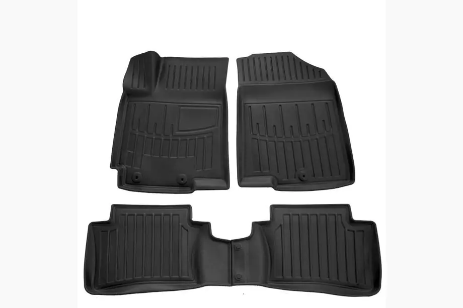Hyundai Accent 2011-2017 Stingray 3D Rubber Floor Mats (4 pcs, Polyurethane) Image