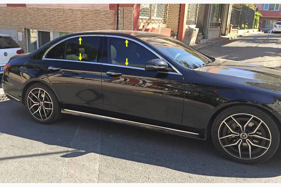 Mercedes E-class W213 2016-2023 Full Window Trim Stainless Steel Image