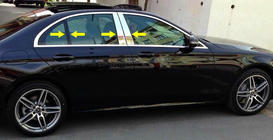 Mercedes E-class W213 2016-2023 Stainless Steel Pillar Covers 2020+ photo 4