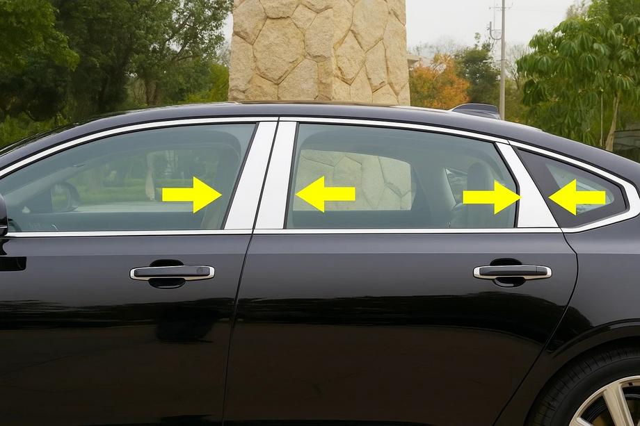 Volvo S90/V90 2016- Stainless Steel Door Pillar Covers (6 pcs) Image