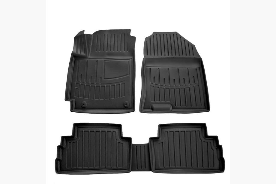 Hyundai Kona 2017-2023 Stingray 3D Rubber Floor Mats (5 pcs, Polyurethane) Image