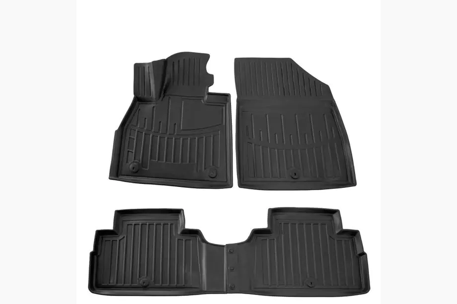 Hyundai Palisade 2018-2025 Stingray 3D Rubber Floor Mats (4 pcs, Polyurethane) Image