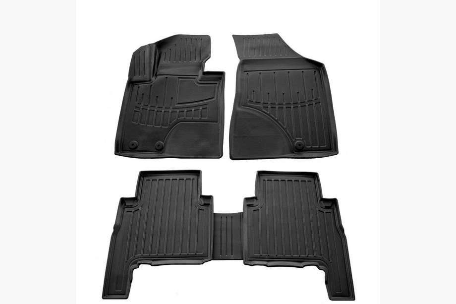 Kia Sorento II XM 2009-2014 Rubber Floor Mats Stingray 3D 2009-2012 (5 pcs, Polyurethane) Image