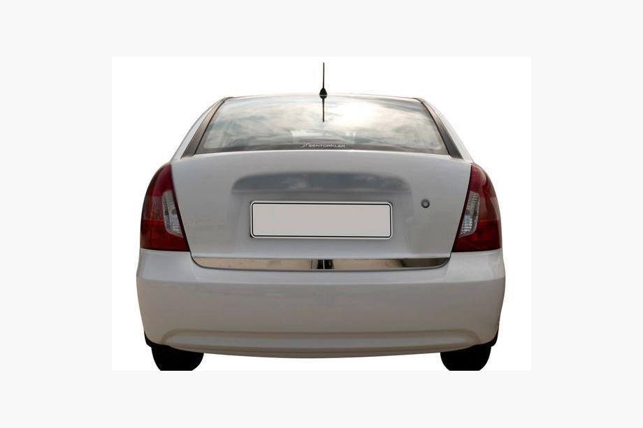 Hyundai Accent 2006-2010 Trunk Trim Stainless Steel Photo 1