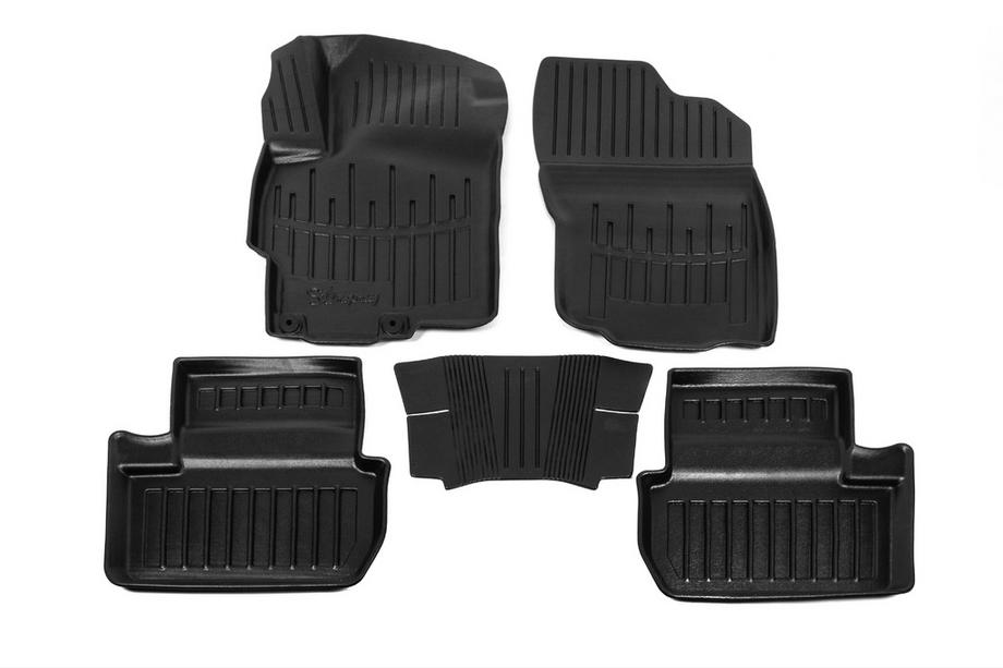 Mitsubishi Lancer X 2008- Stingray 3D Rubber Floor Mats (5 pcs, Polyurethane) Image