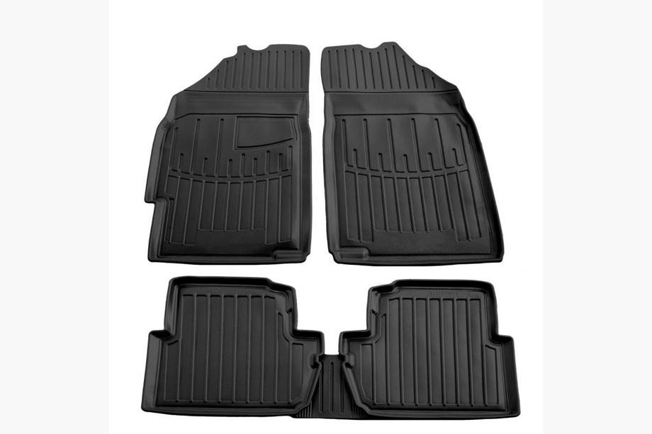 Daewoo Matiz 2009-2015 Stingray 3D Rubber Floor Mats (5 pcs, Polyurethane) Image