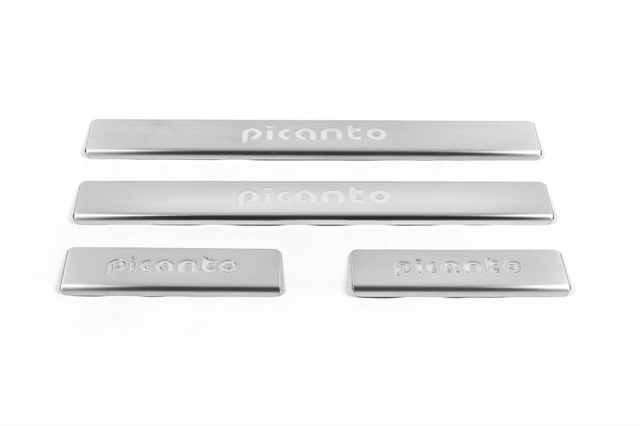 Kia Picanto 2004-2011 Door Sill Protectors OmsaLine (4 pcs, stainless steel) Photo 2