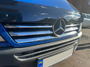 Mercedes Sprinter W901/902/903/904/905 1995–2006 Wide Grille Covers (2002-2006, 6 pcs, Stainless Steel) photo 1