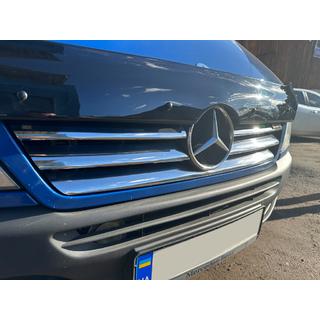 Wide Grille Covers (2002-2006, 6 pcs, Stainless Steel) Mercedes Sprinter W901/902/903/904/905 1995–2006 photo 1