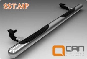 Straight tread pipe steps